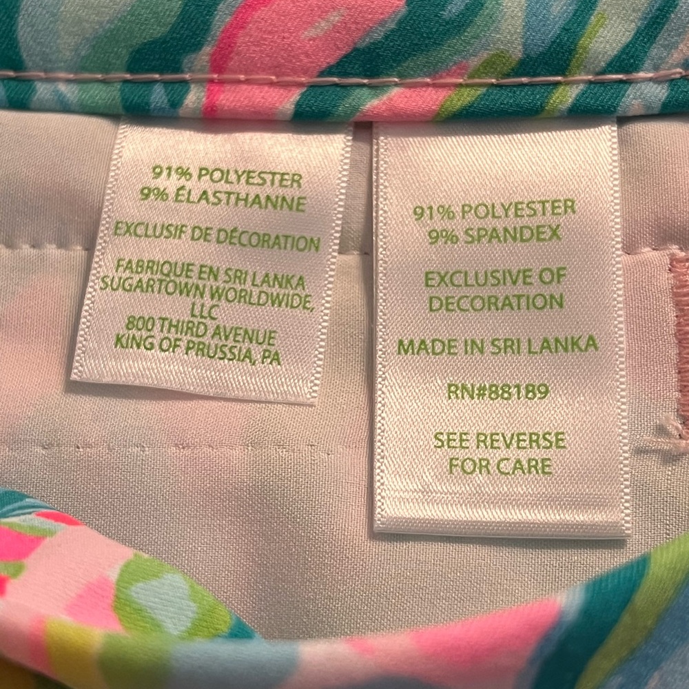 Lilly Pulitzer Luxletic Tropical Print Leggings Athleisure Pants NWOT Size 00 - Picture 4 of 6